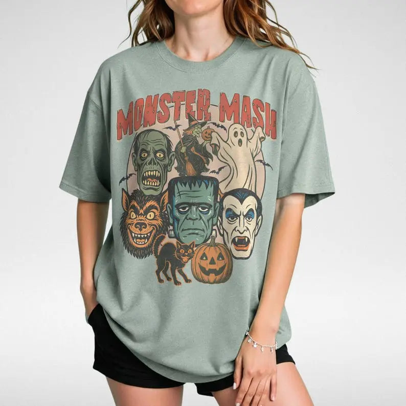 Monster Mash Halloween Graphic Tee, Comfort Colors