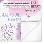 Faith-Based Printed Flannel Soft Throw Blanket (60x80 in) - "I Am A Child Of God" Bible Quote Collage, Pastel Watercolor Religious Print, Blankets for Sofa, Girl Room Decor, Heartwarming Gift for Girls,back to school,back to school shopping,home decor - View 7