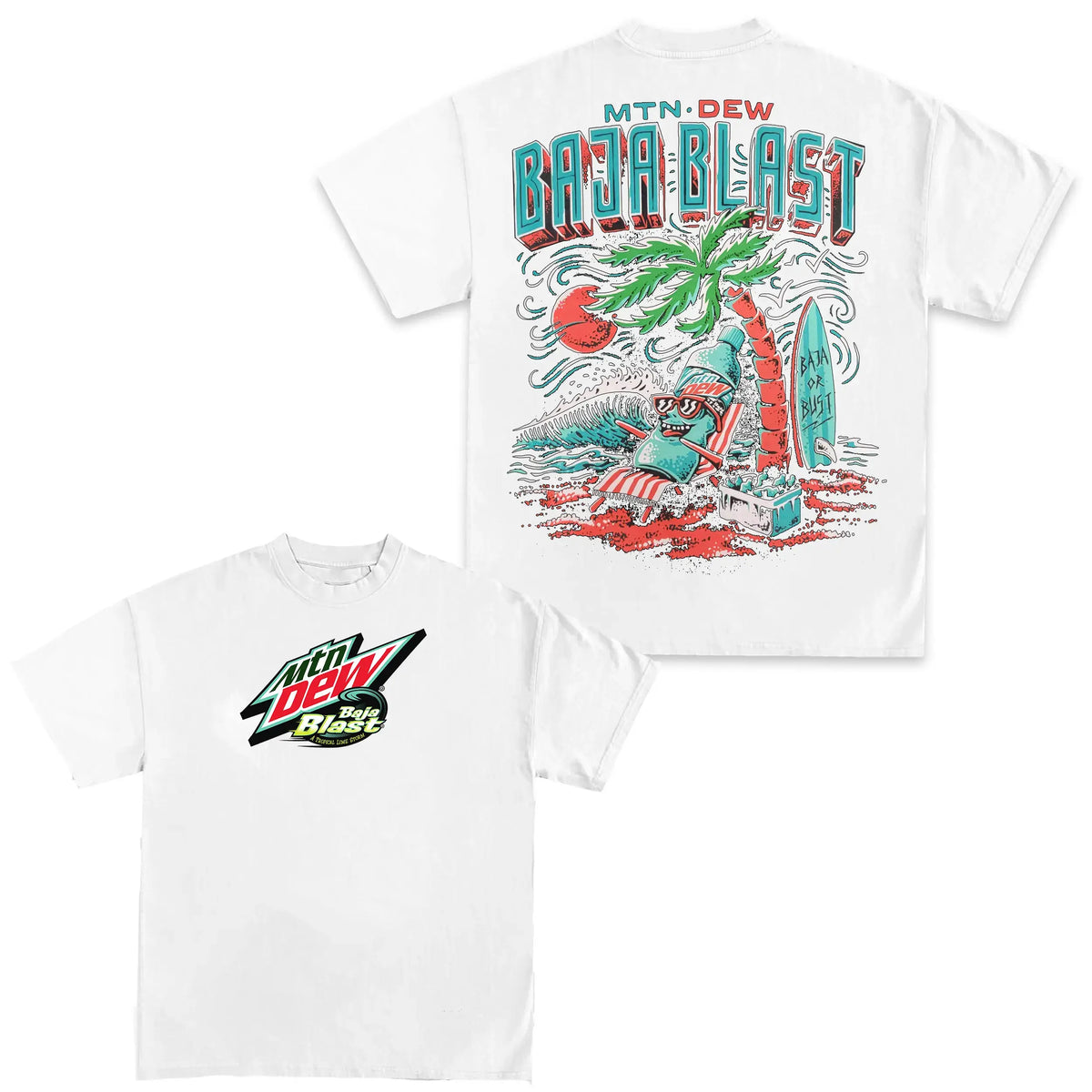 Mountain Deew Baja Blast Chill On The Beach 2-sided T-Shirt, Us Culture Drinking Graphic Tees, Summer Outfit Ideas Womenswear  Men Casual, tiktokshopspringglowup