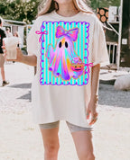 Comfort Colors Preppy Halloween Ghost Cotton Tee Unisex