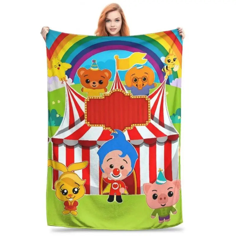 Plim Plim Blanket Cozy cartoon blanket with Plim Plim enjoying a fun circus ride, flannel material makes it perfect for chilling Children's Blankets - View 18