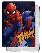 Marvel Spider-Man Blanket Crouched Action Stance 60 x 80" Silk Touch Back Throw - View 1