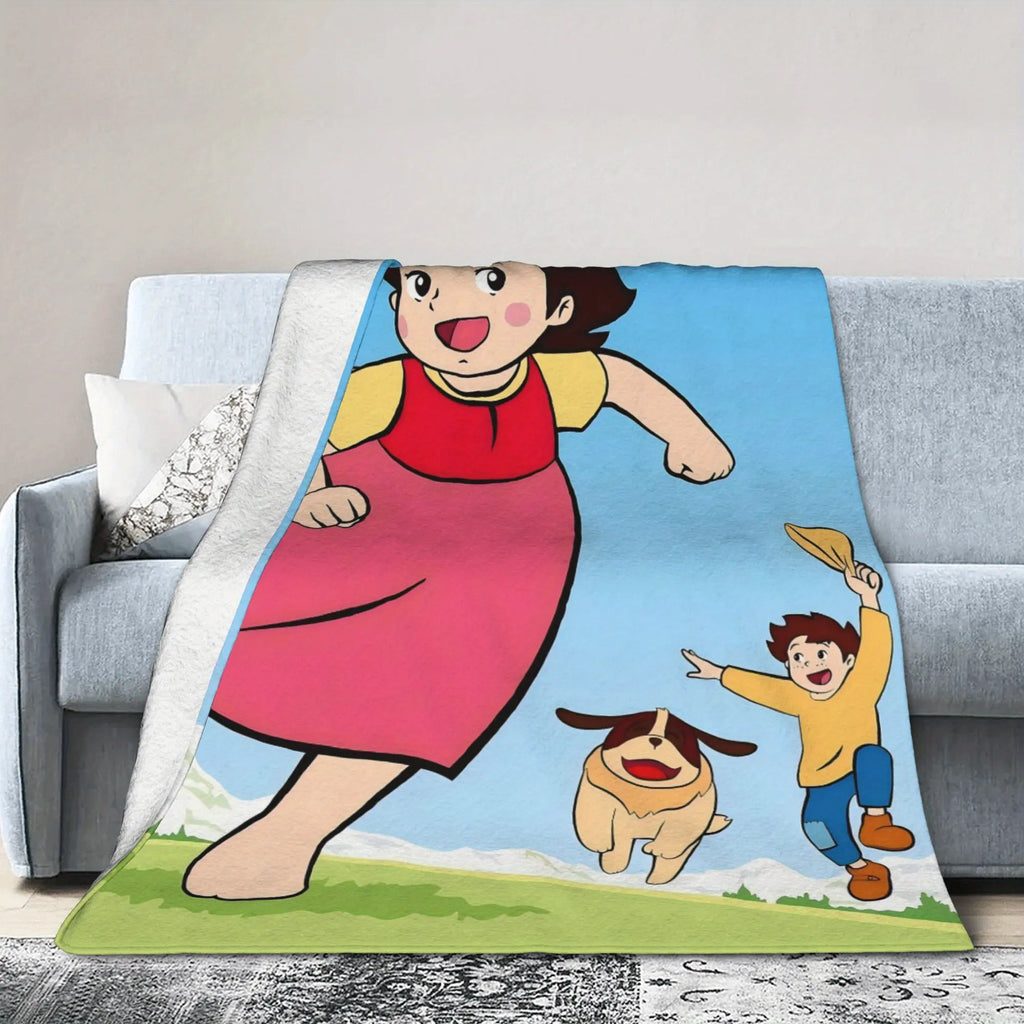 PAUSEBOLL [Summer Vibes] Plush Flannel Anime Blanket - Cozy Throw with Playful Look, Home Decor Piece, Blankets for Sofa, Suitable for Bed & Office Use, Ideal Gift - View 7