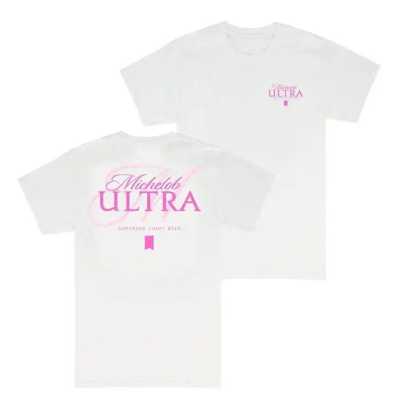 Michelob Ultra Pink Color T-Shirt 2 Side Unisex